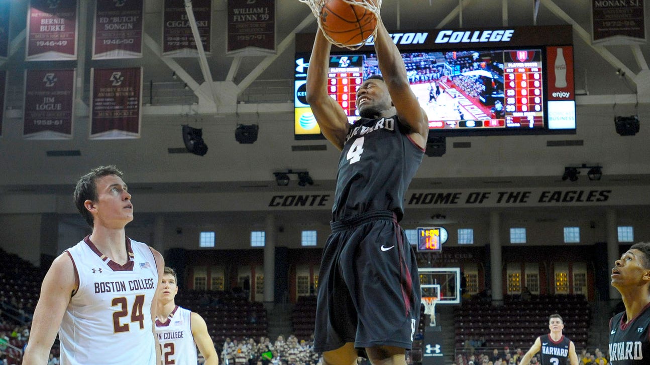 Harvard's Zena Edosomwan slams over Cornell defender