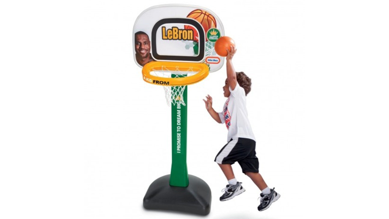 Kids can dunk like LeBron James with Little Tikes hoop set