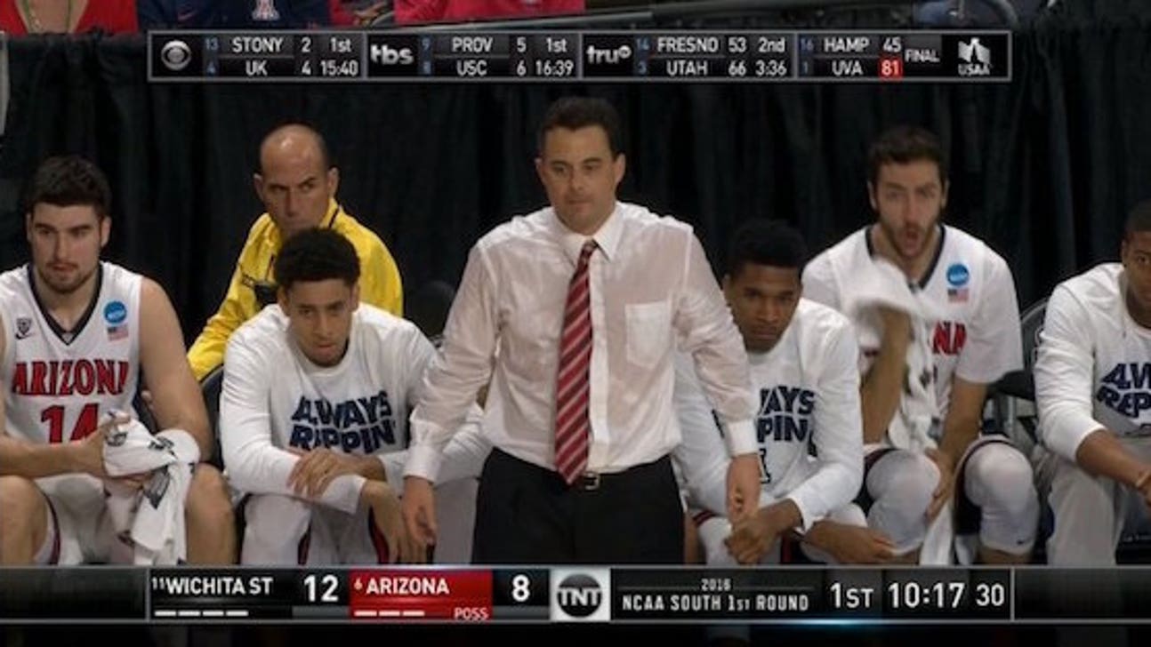 Arizona's Sean Miller was sweating so bad it looked like he was coaching from a pool
