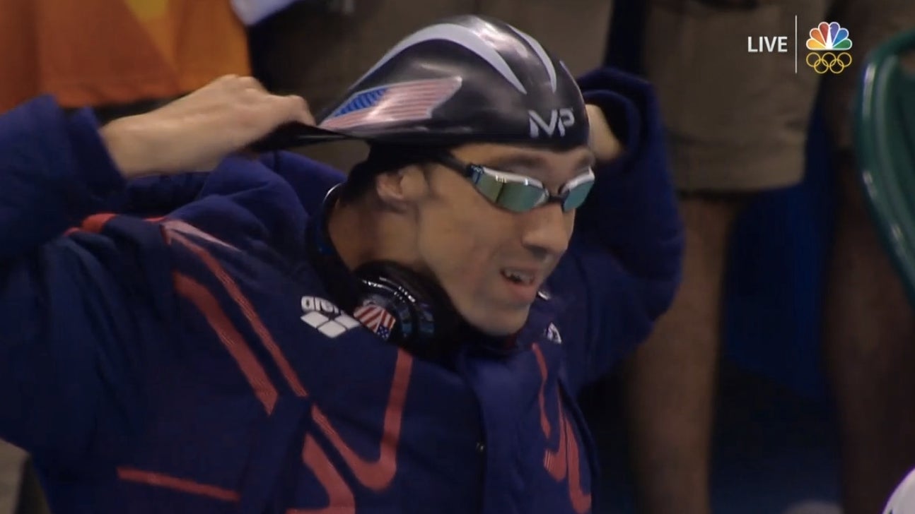 Michael Phelps split his swim cap seconds before winning 21st gold medal