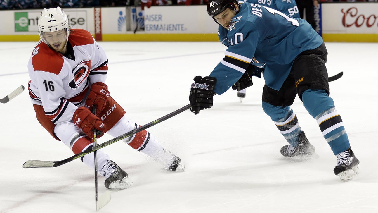 Hurricanes lose lead then rally past Sharks