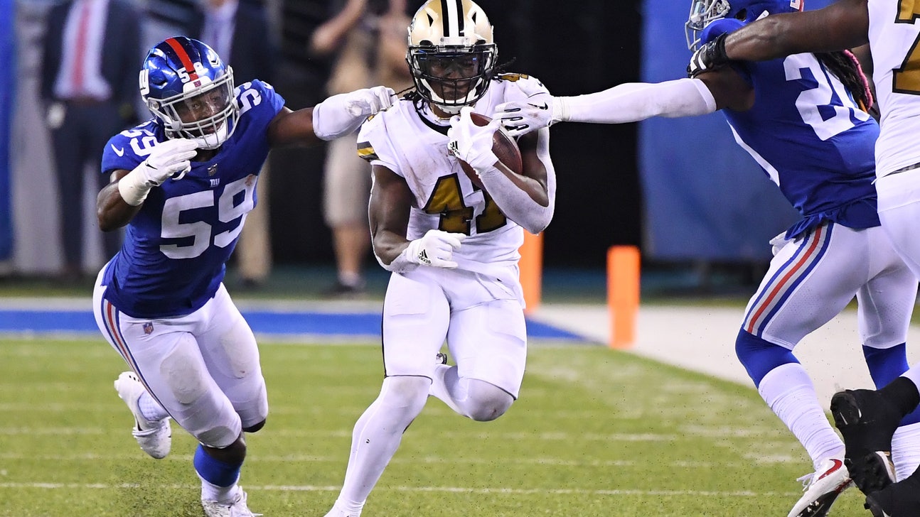 Kamara runs for 3 second-half TDs, Saints beat Giants 33-18