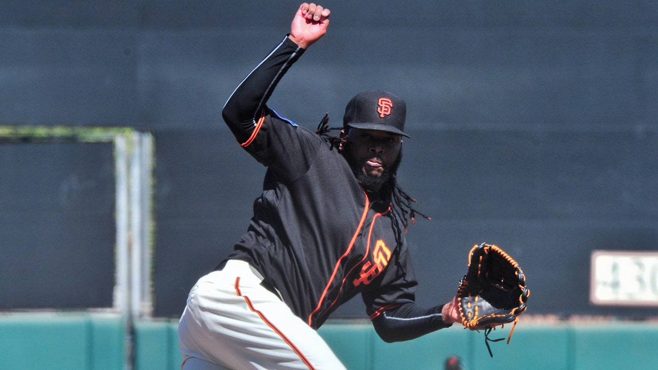 Johnny Cueto treated for bruise after being hit in head by comebacker