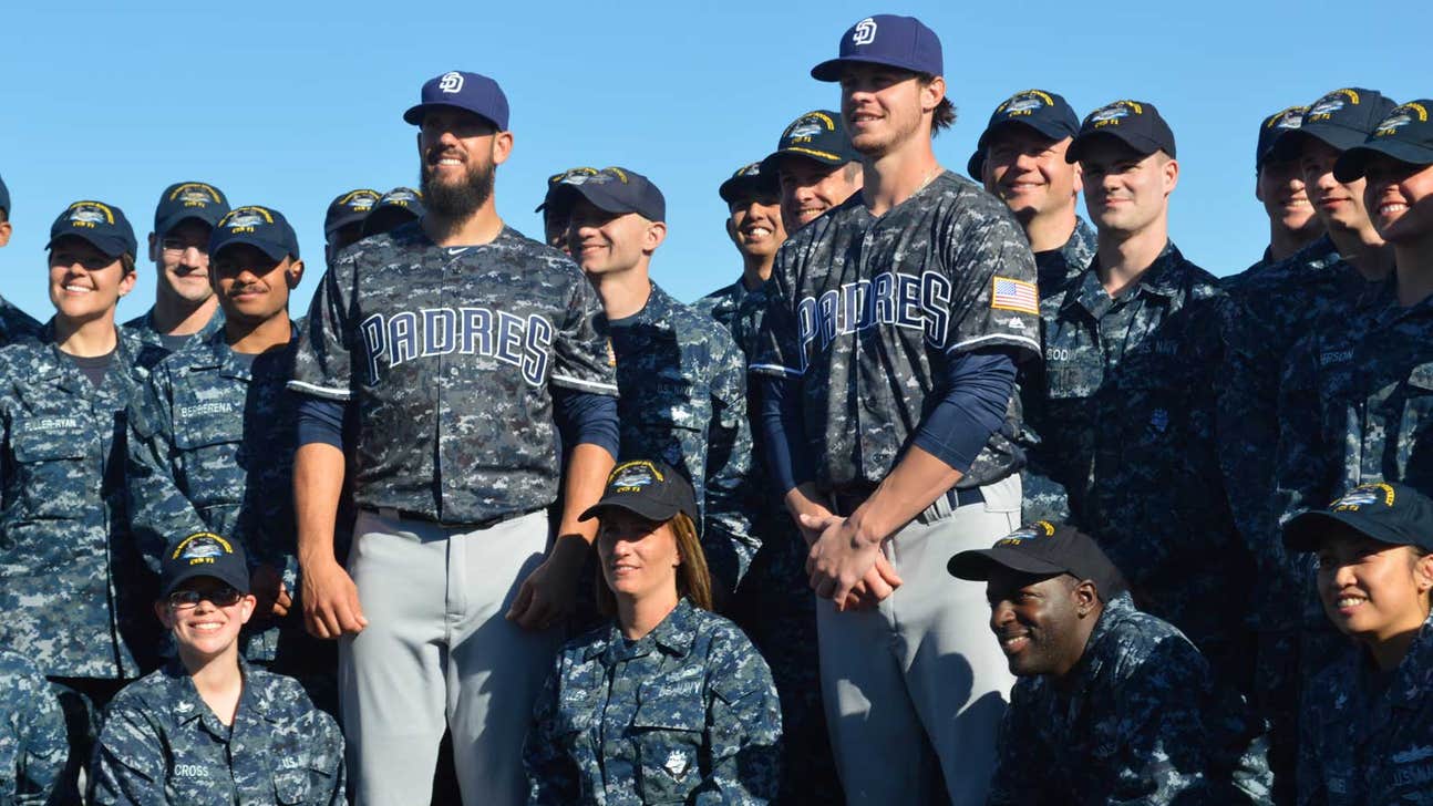 Padres unveil new U.S. Navy digital camouflage jersey