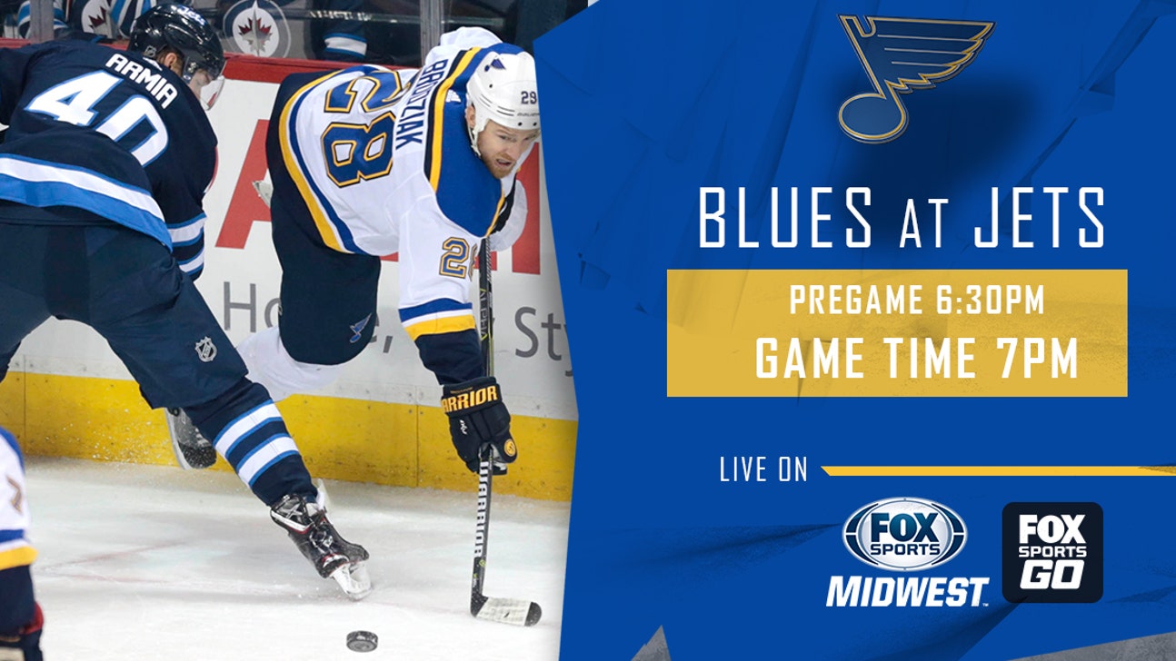 Blues visit first-place Jets, who welcome back top-line center Scheifele