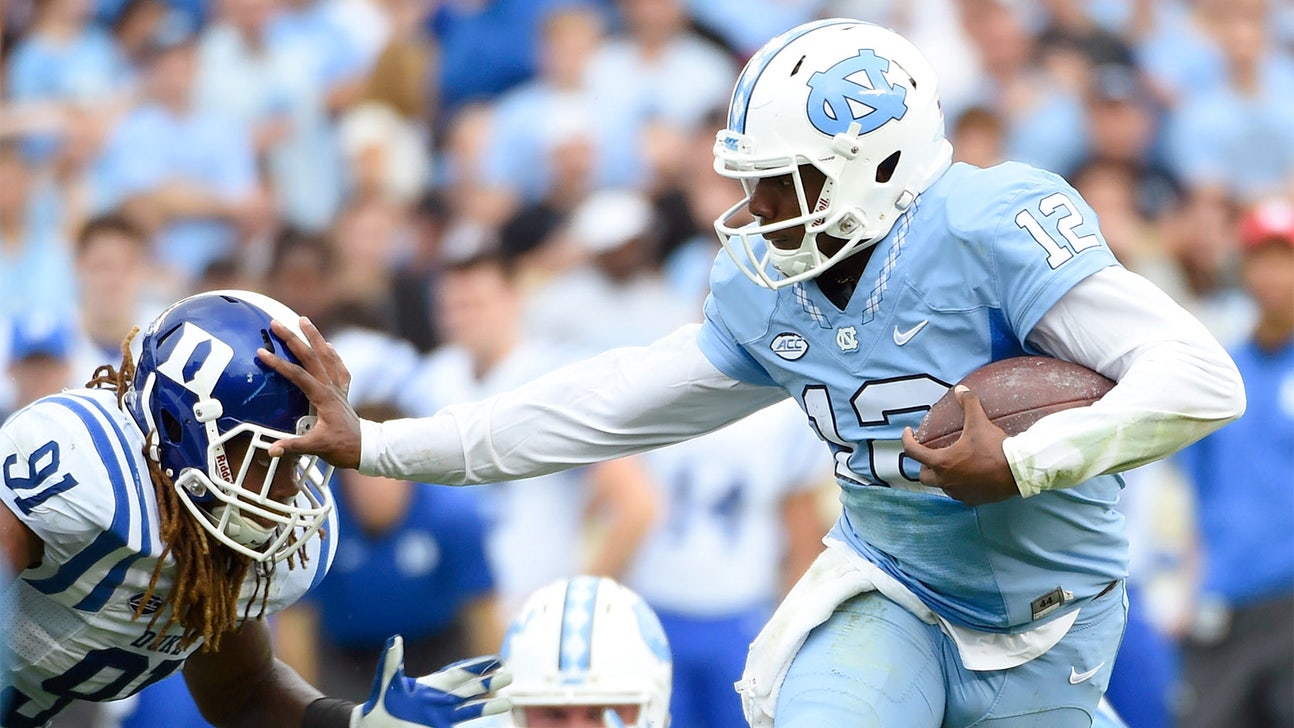 UNC's Williams scorches Duke for nearly 500 yards in less than 3 quarters