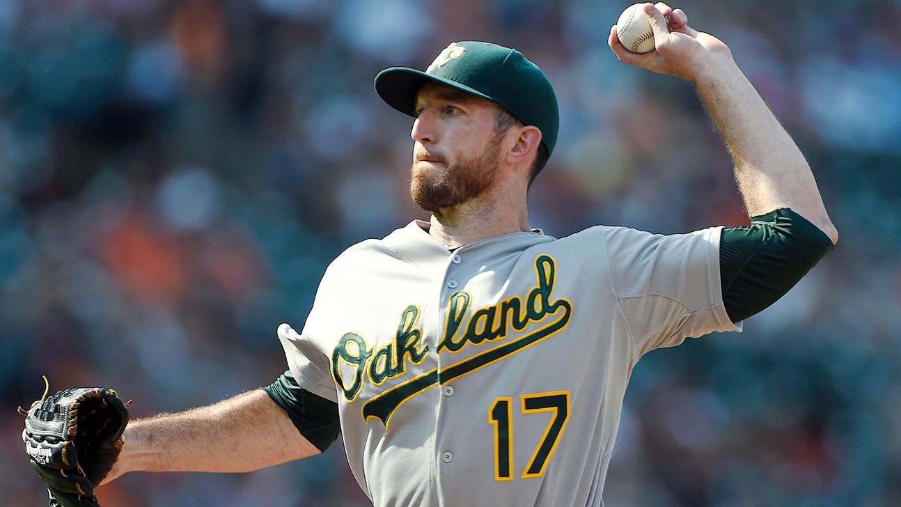 AL oddity: A's first baseman Davis pitches, walks Orioles' pitcher Garcia