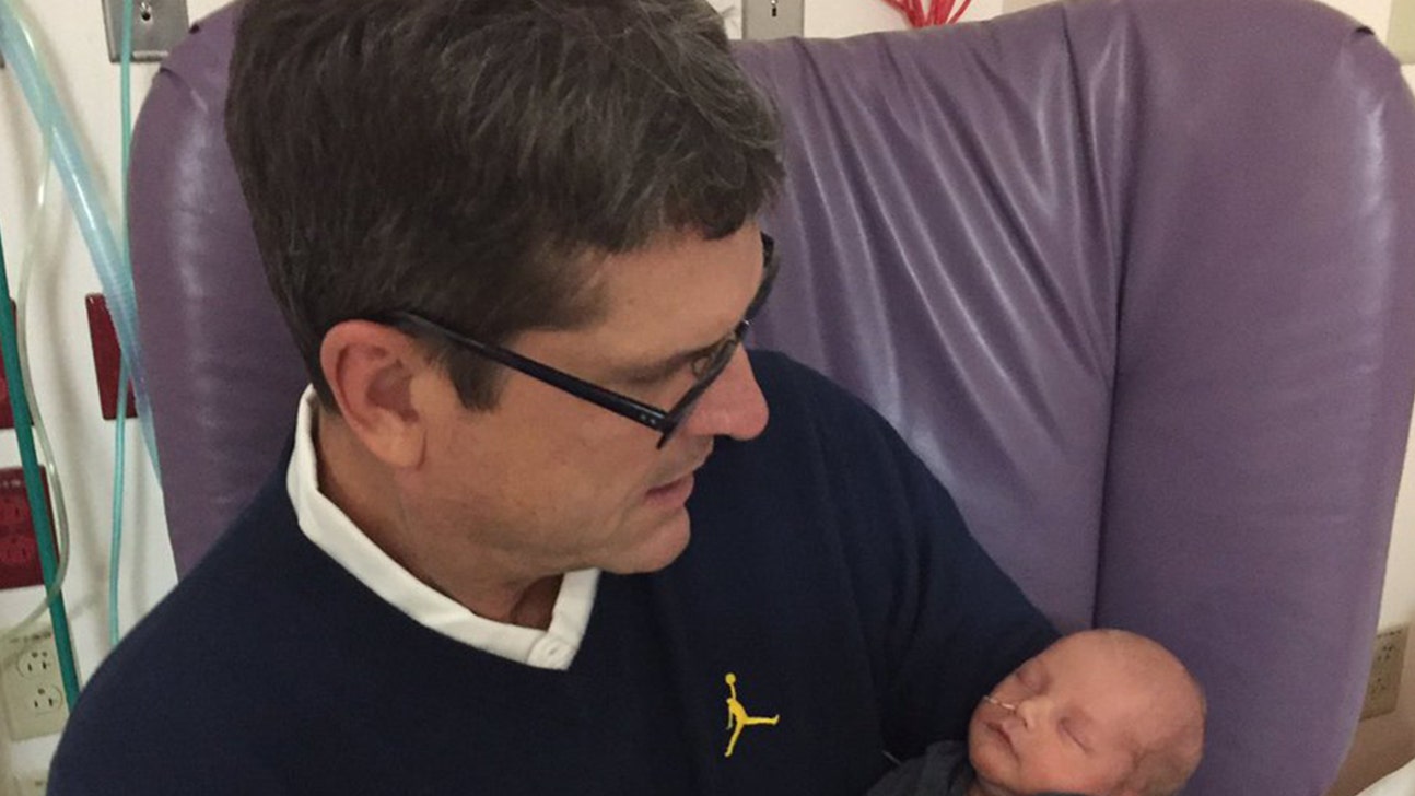 Jim Harbaugh wants his newborn son to be baptized by the Pope