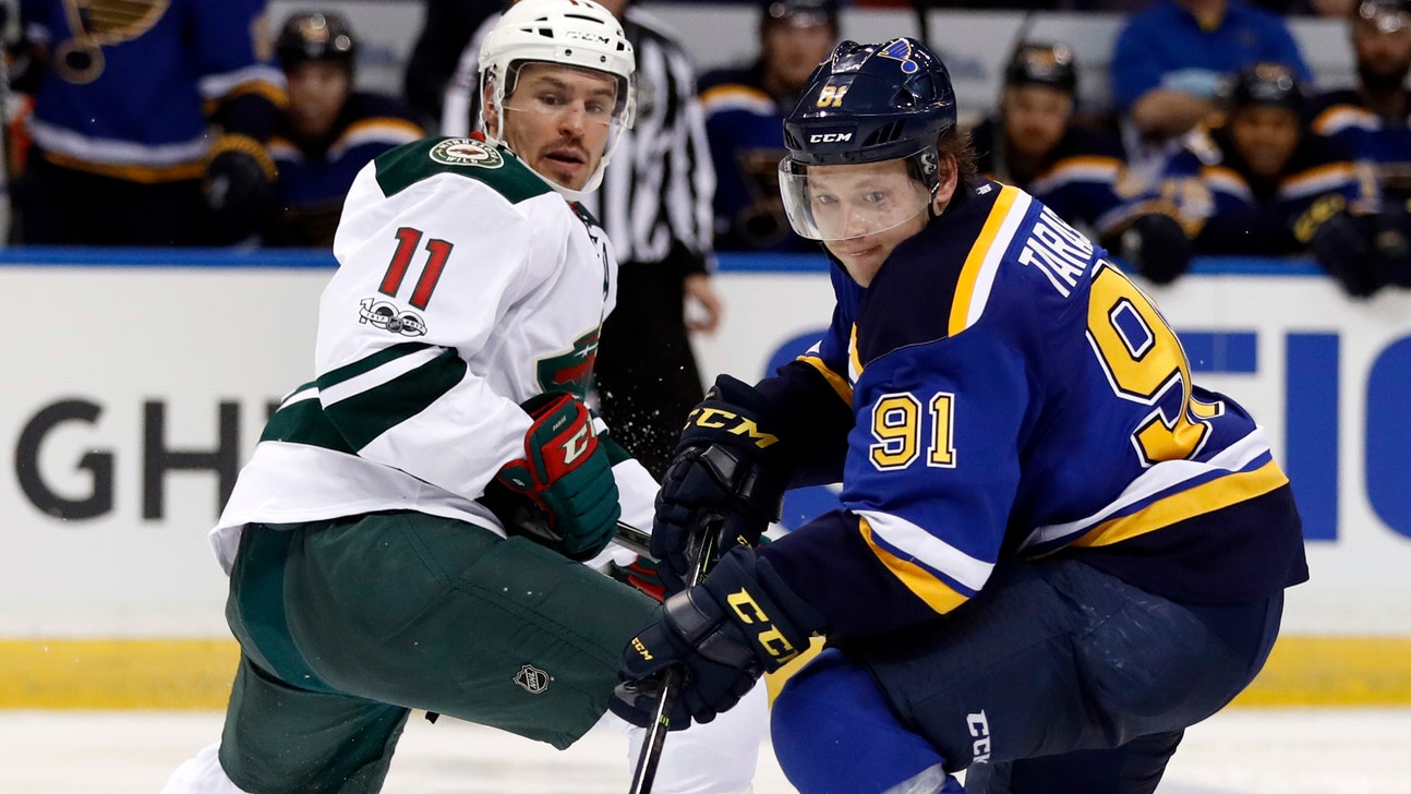 Blues on verge of sweep of Wild with nary a goal from Tarasenko