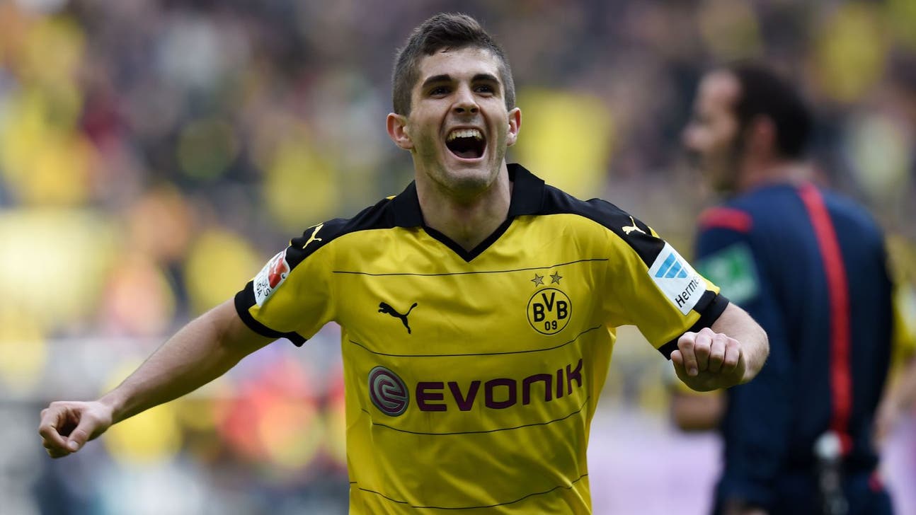 Christian Pulisic scores his first Bundesliga goal for Borussia Dortmund