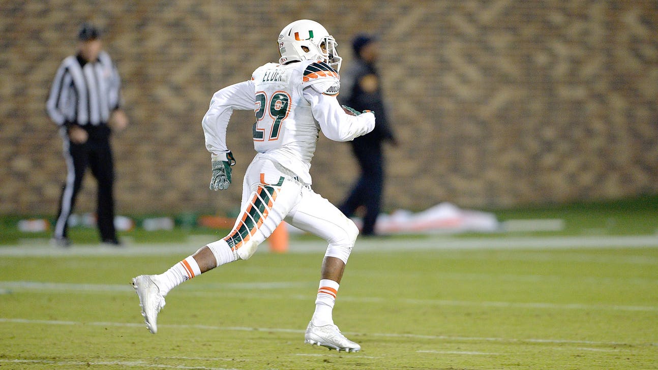 Miami's Elder honored by ACC for scoring controversial TD