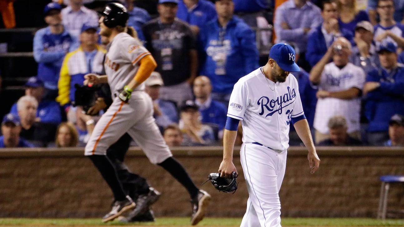 Shields shaky, Giants pounce to give Royals first postseason loss