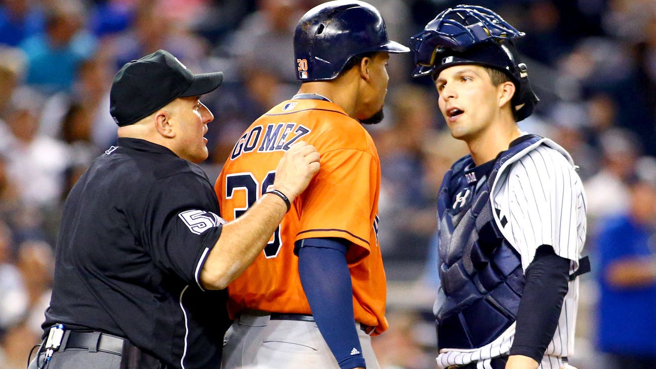 Benches clear after Yankees take issue with bat-flip by Astros' Gomez