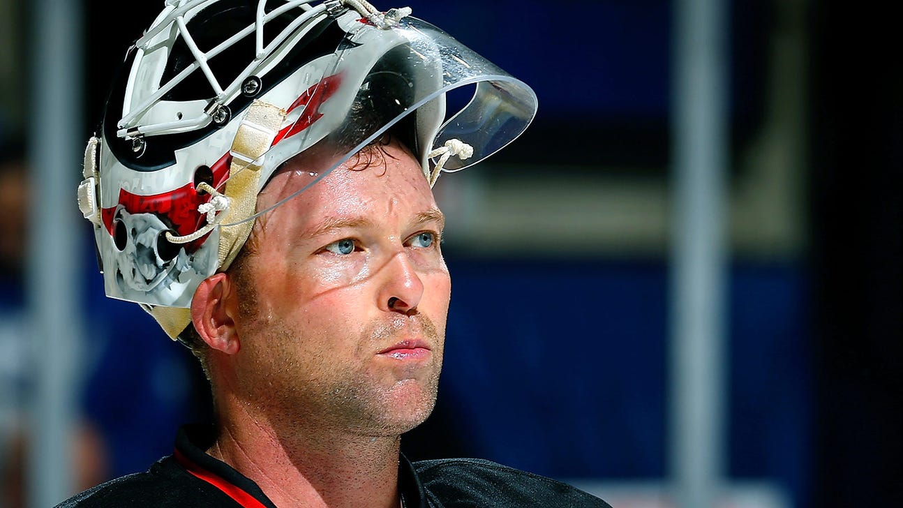Brodeur skates with Blues