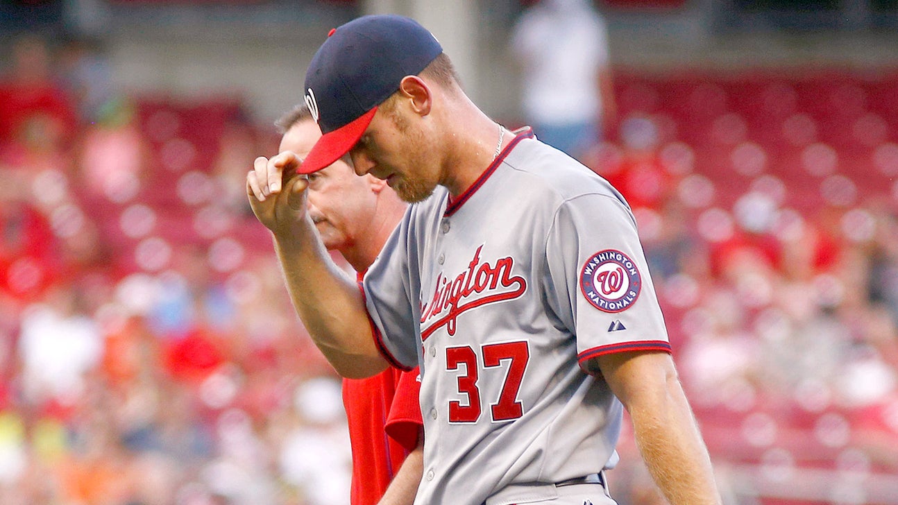 Nationals pitcher Strasburg diagnosed with strained trapezius