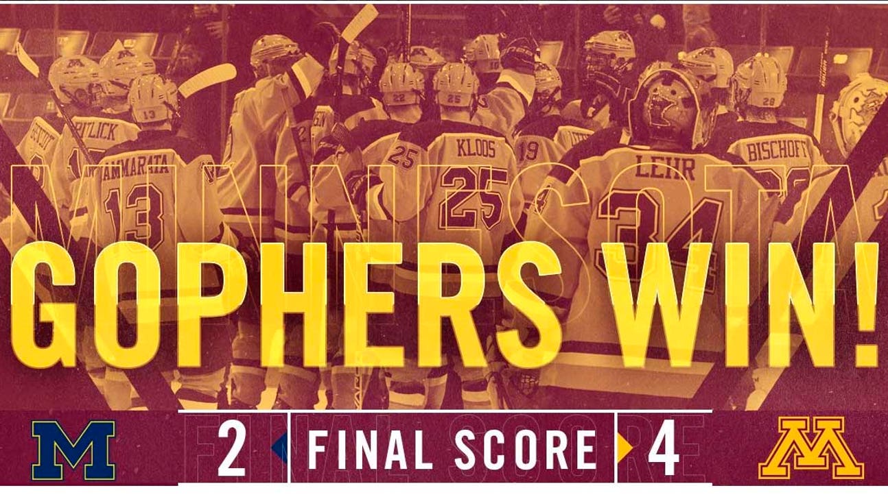 Gopher men's hockey team sweeps Michigan at Mariucci Arena