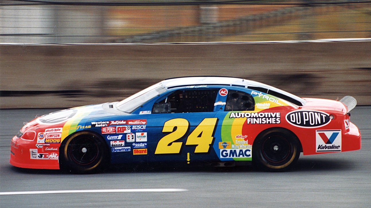 Almost no rainbow: Jeff Gordon's famous colors barely made cut