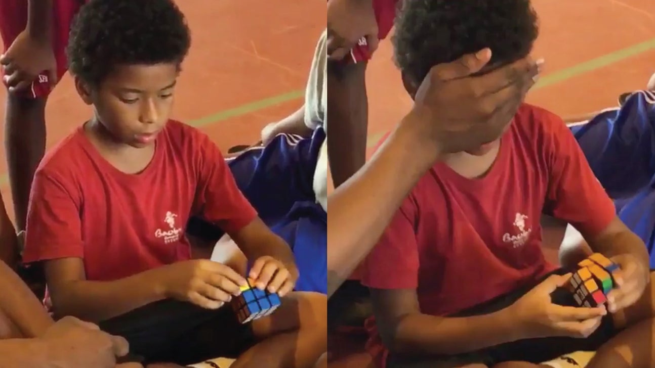 Brilliant kid needs only six seconds to solve Rubix Cube ... with his eyes closed