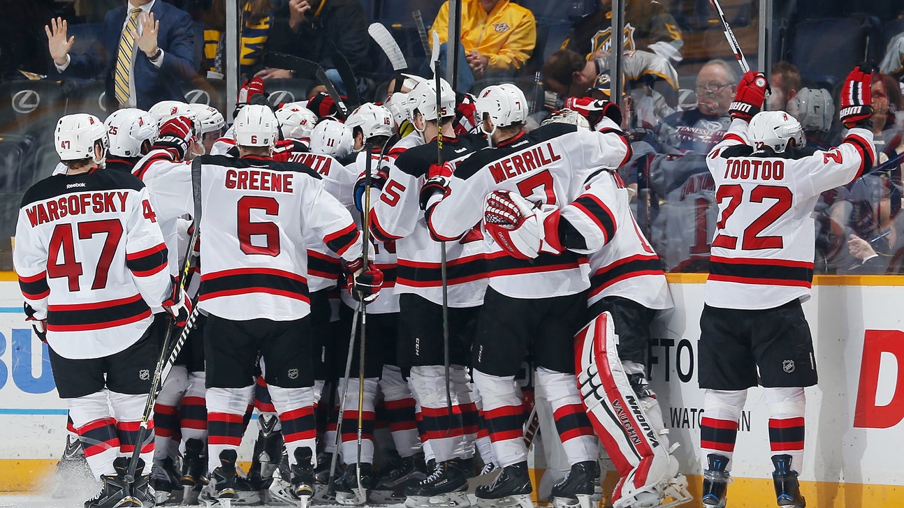Teammate trolls Devils' Tootoo after hilarious celebration mishap