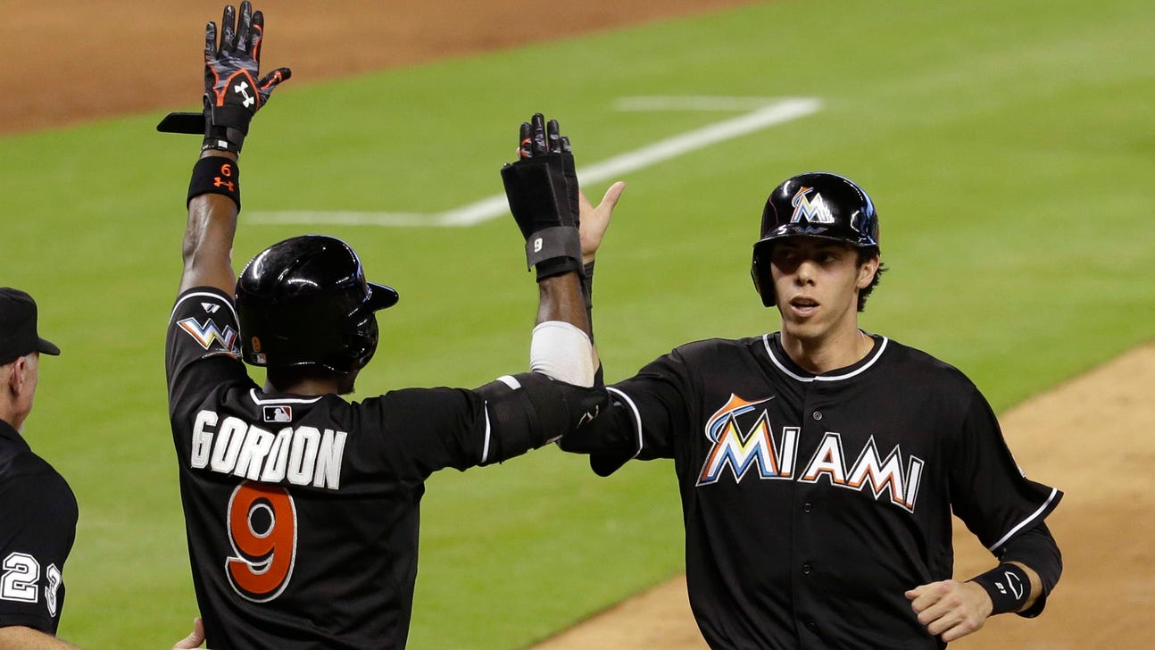 Marlins lose Gordon to thumb injury in 14-3 win over Reds
