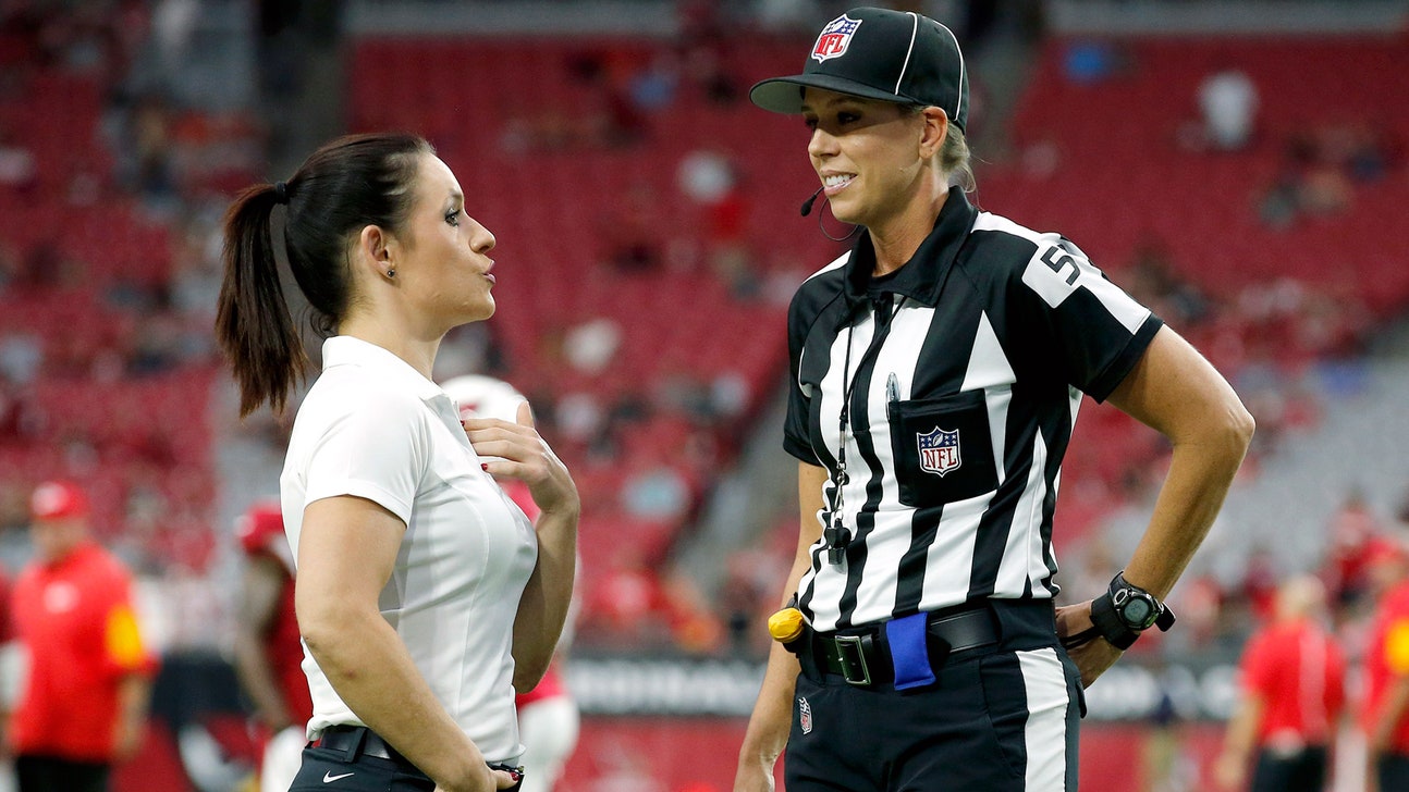 NFL's first woman ref, assistant coach meet before game