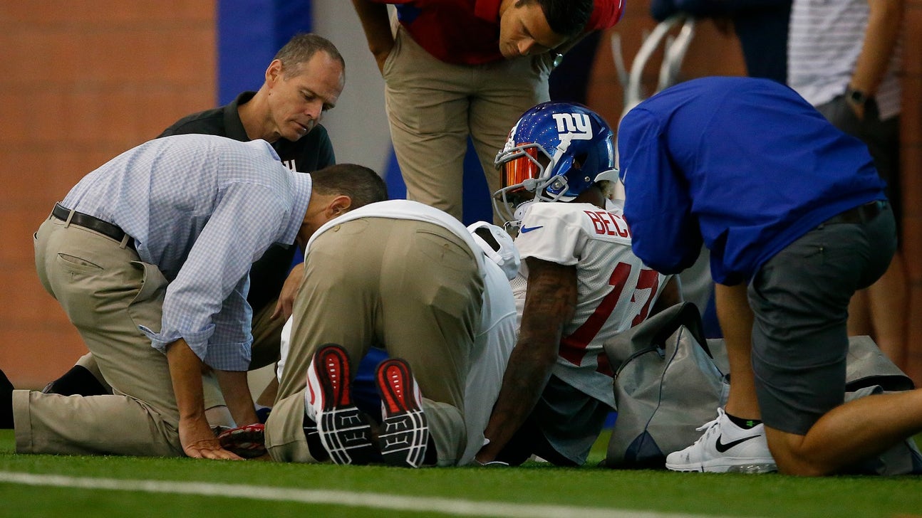 The New York Giants got a scare when Odell Beckham Jr. got 'cleated'