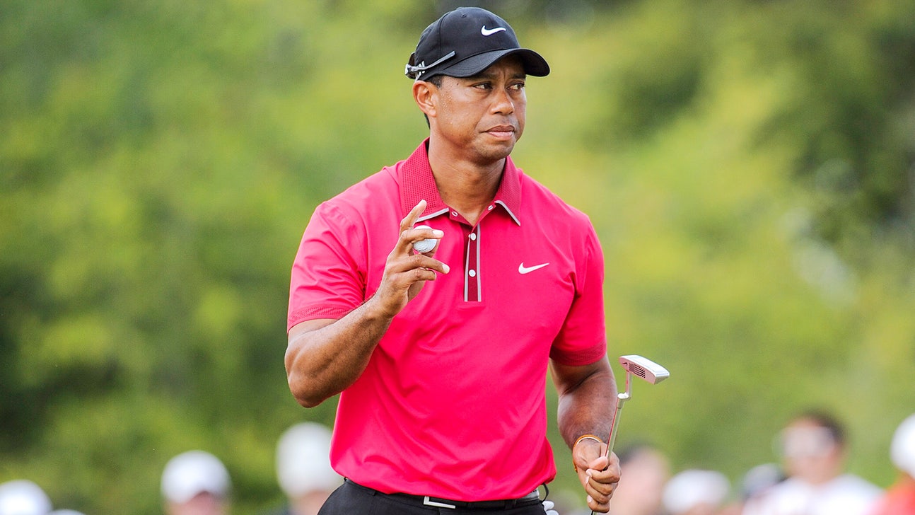 Tiger using driver, hitting full shots as back improves
