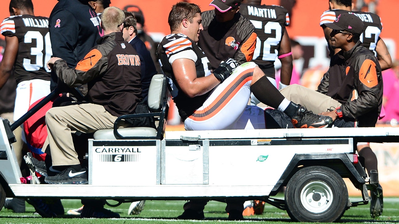 Browns C Mack breaks leg, believed to be lost for season