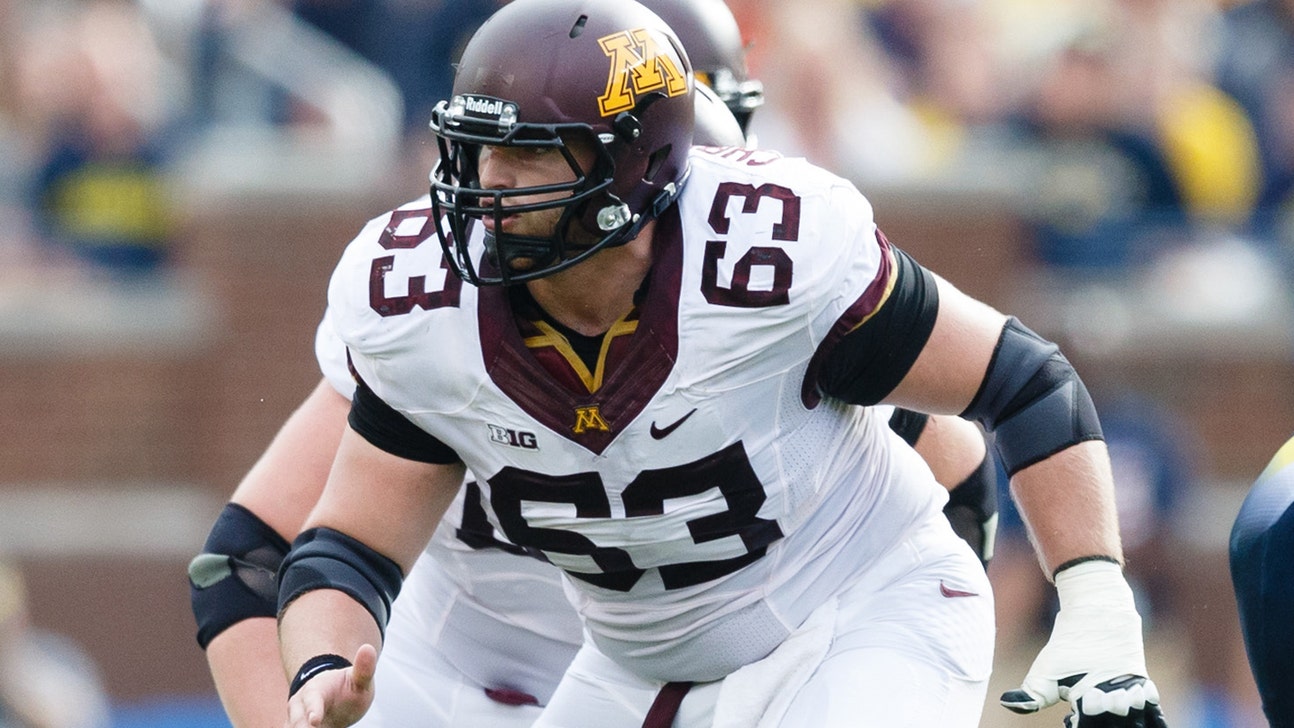 Relieved of cumbersome steel rod, Gophers' Christenson, leg feeling fine