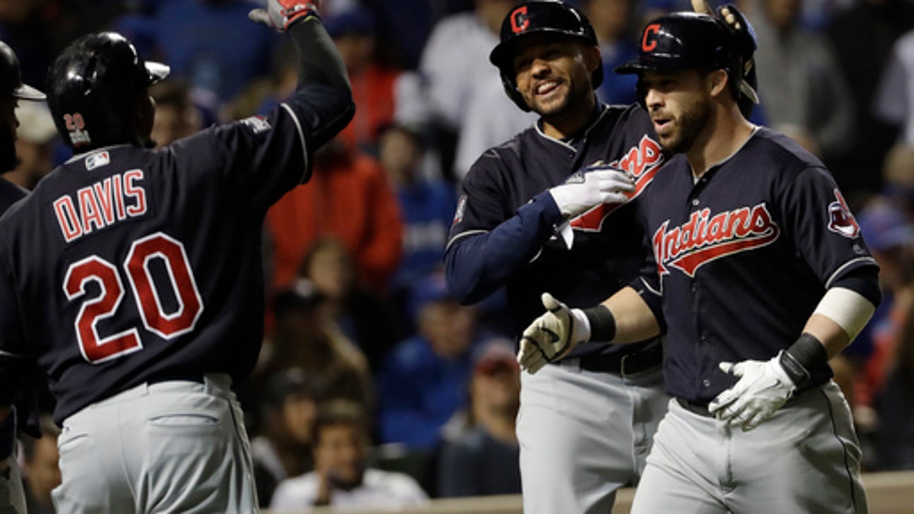 The Latest: Indians rout Cubs 7-2, within 1 victory of title