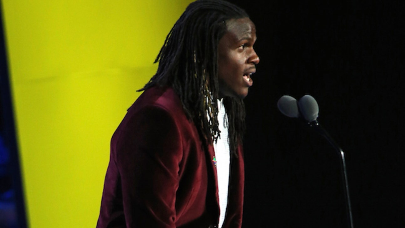 Jamaal Charles gives a great speech at the Special Olympics