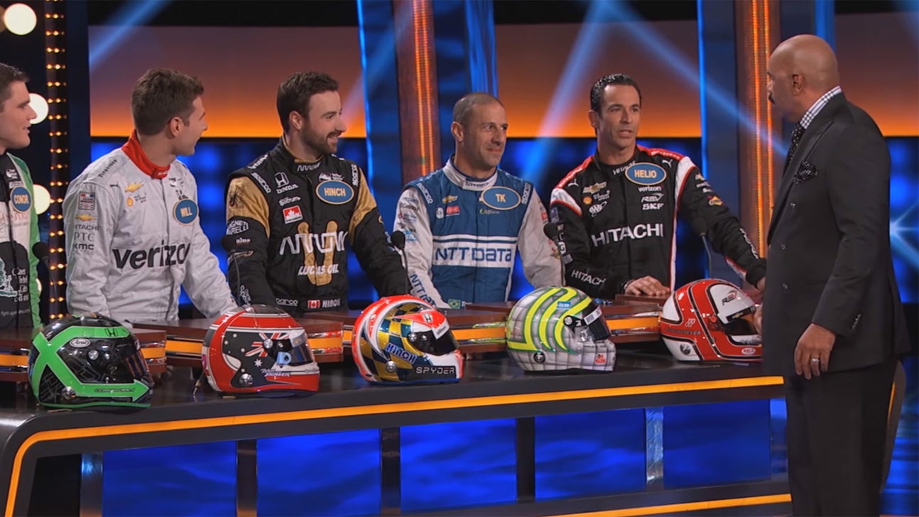 IndyCar drivers defeat swimsuit models in 'Celebrity Family Feud'