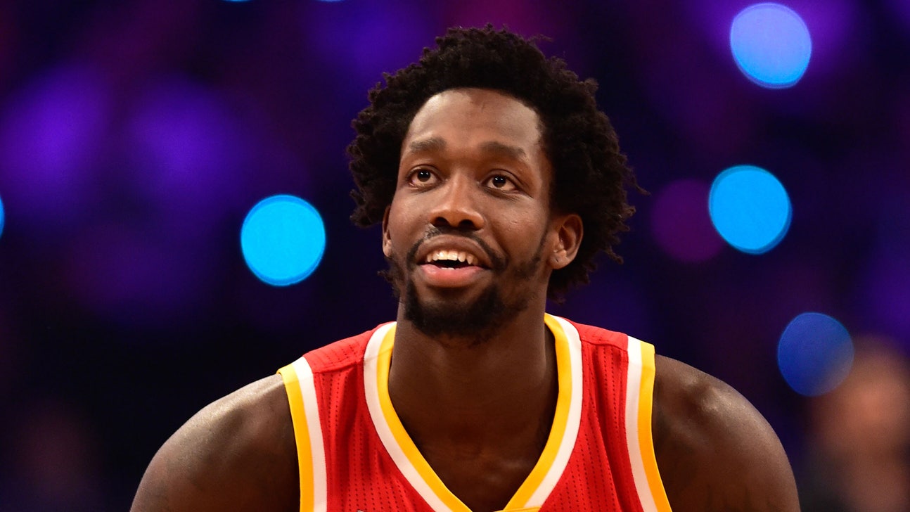 Beverley ices Hayward by yanking his arm down before a free throw