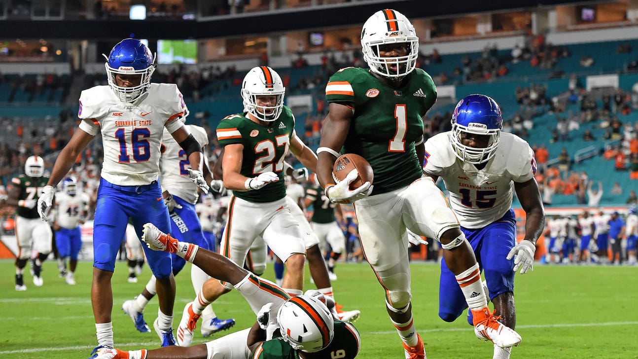 No. 22 Miami unleashes on Savannah State 77-0 for biggest win in school history