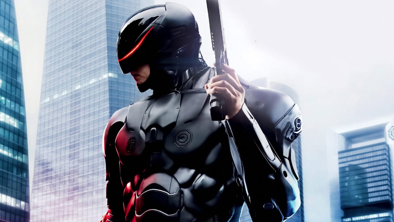 RoboCop throws out first pitch before Tigers-Blue Jays game