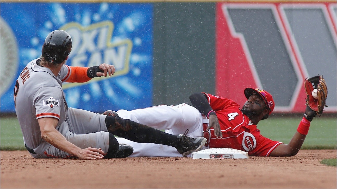 Belt's 3rd homer in 3 games helps Giants beat Reds 9-8