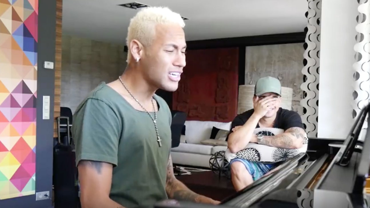 Watch: Neymar gives a tease of his musical talent; he's much better at soccer