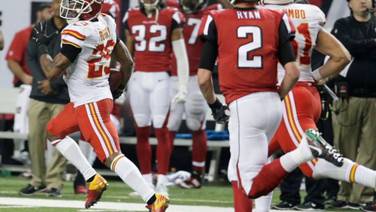 Berry's 2 picks carry Chiefs to 29-28 win over Falcons
