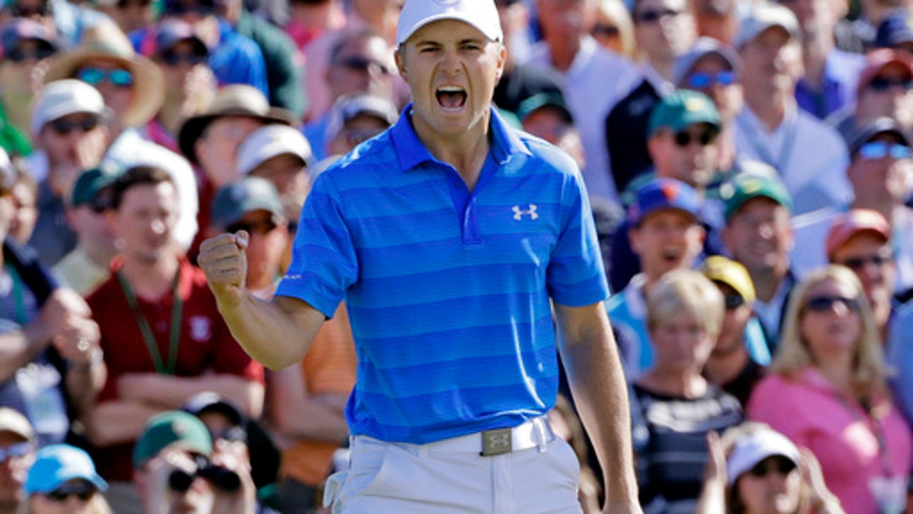 The Latest: Spieth falls out of lead with quadruple-bogey 7