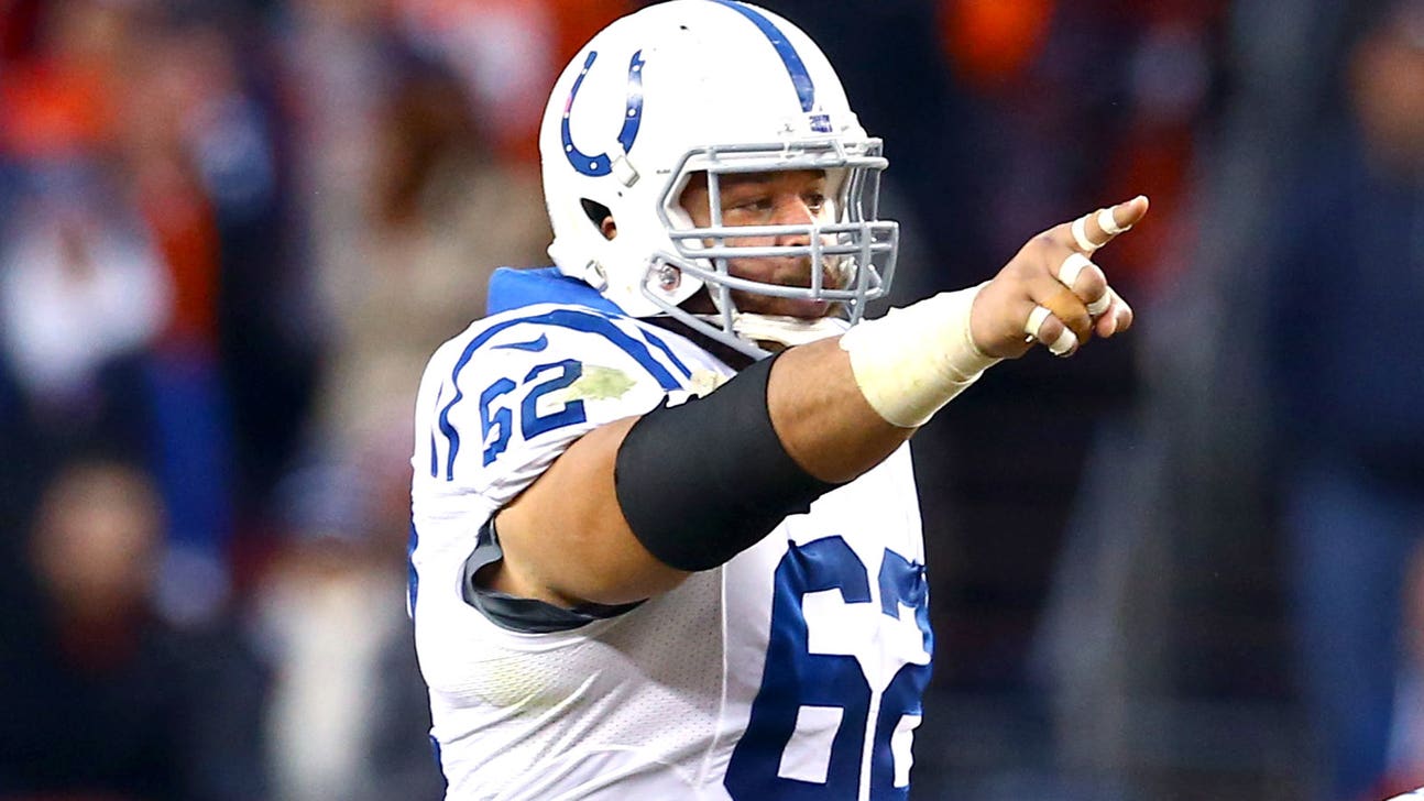 Colts center Holmes to miss Carolina game with neck injury