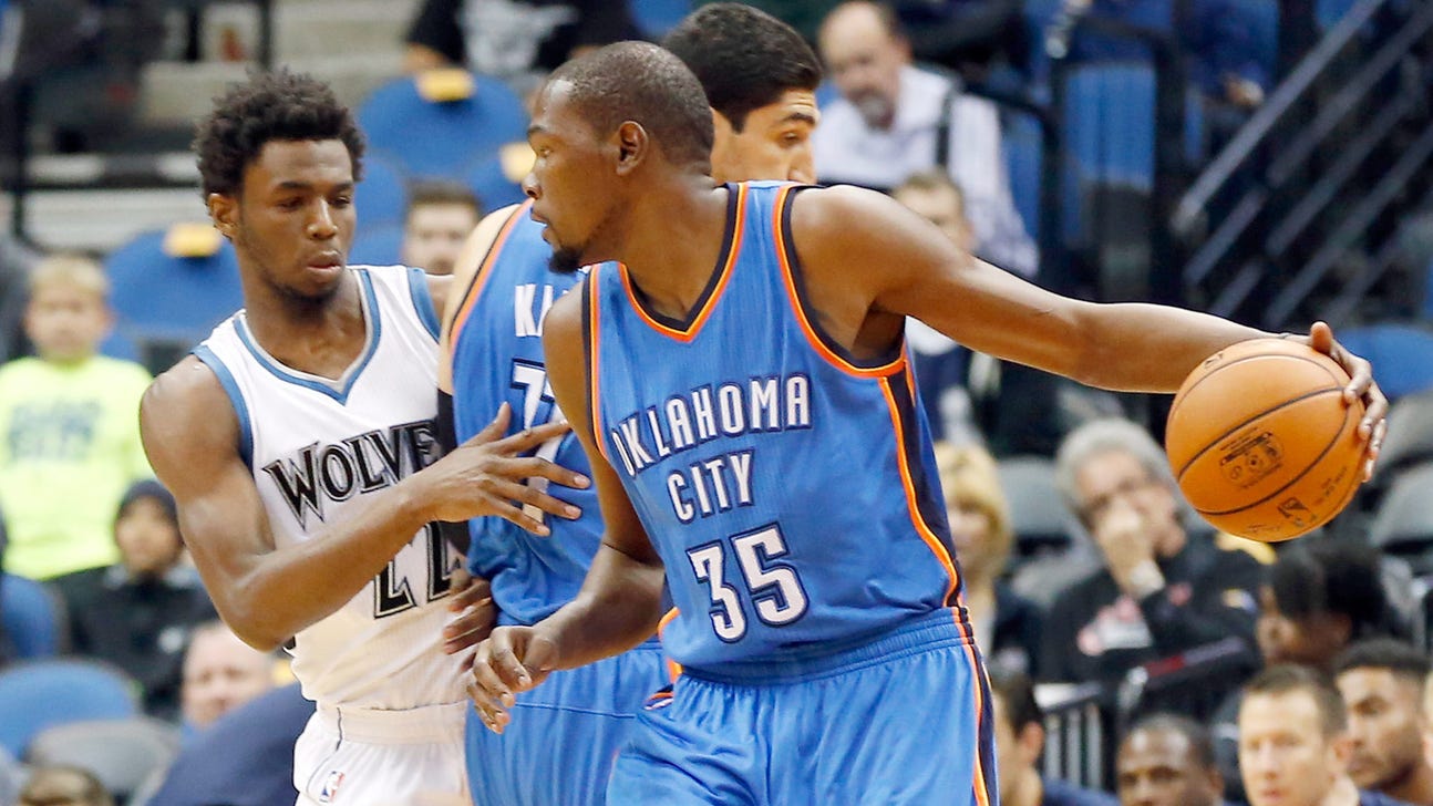 Durant shows off sweet stroke, and no limp, in preseason debut