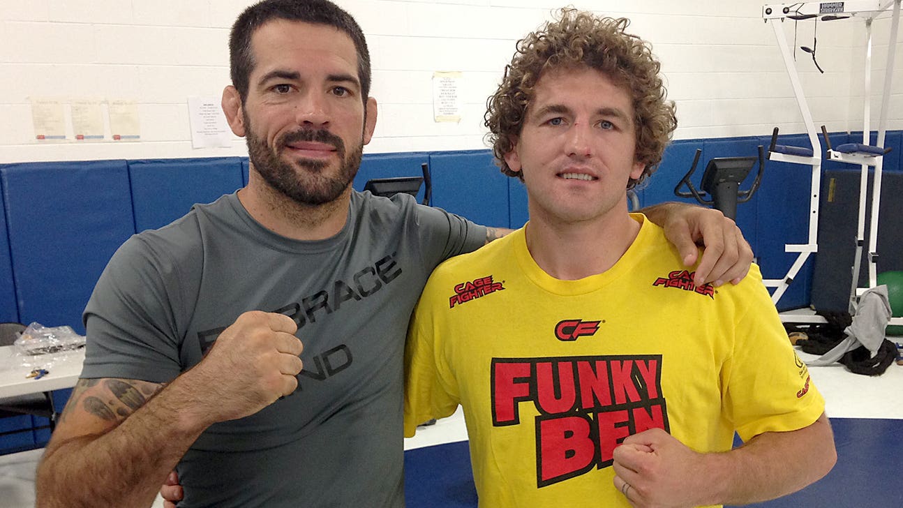 Matt Brown works with Ben Askren ahead of FOX UFC Saturday main event