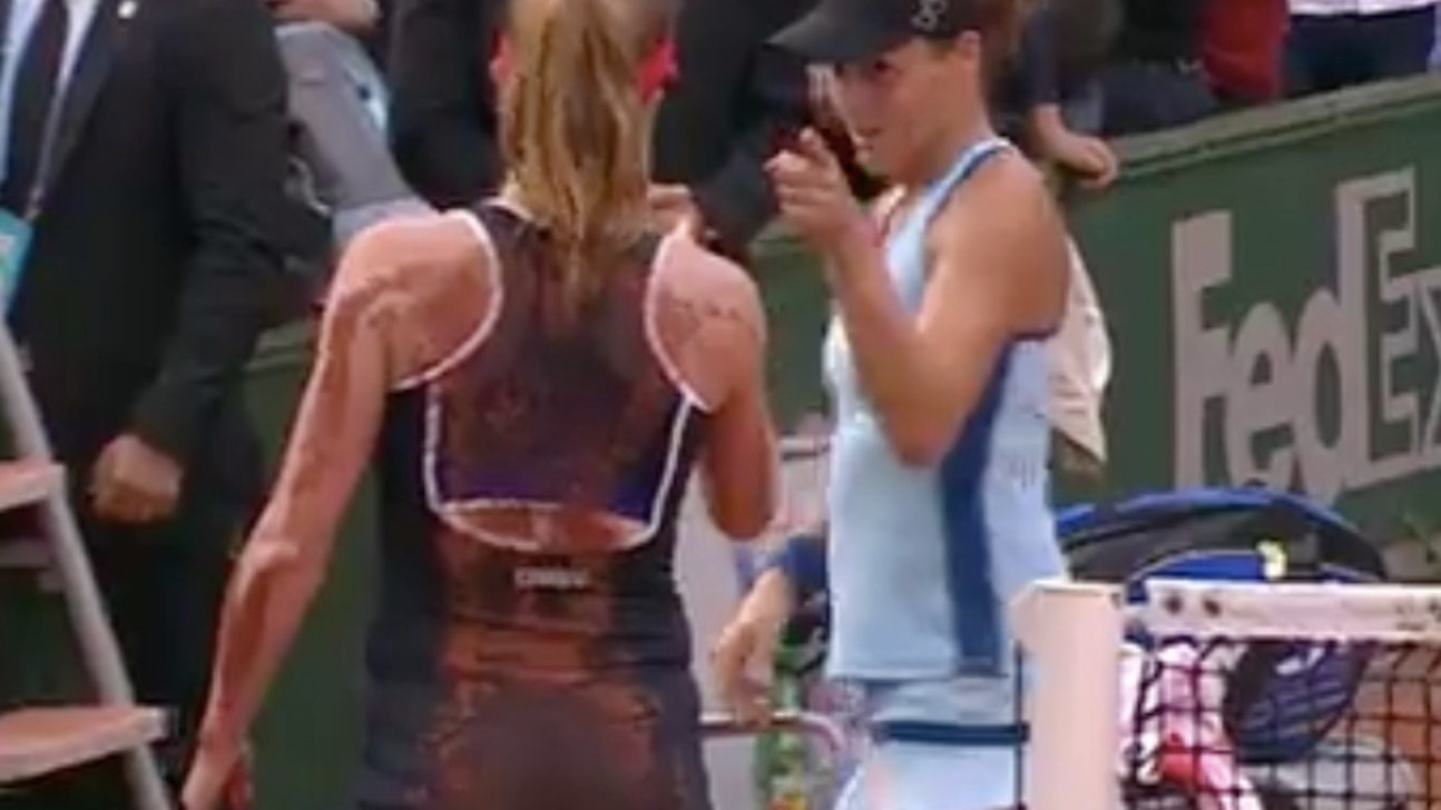 Controversial French Open match ends with contentious, heated handshake