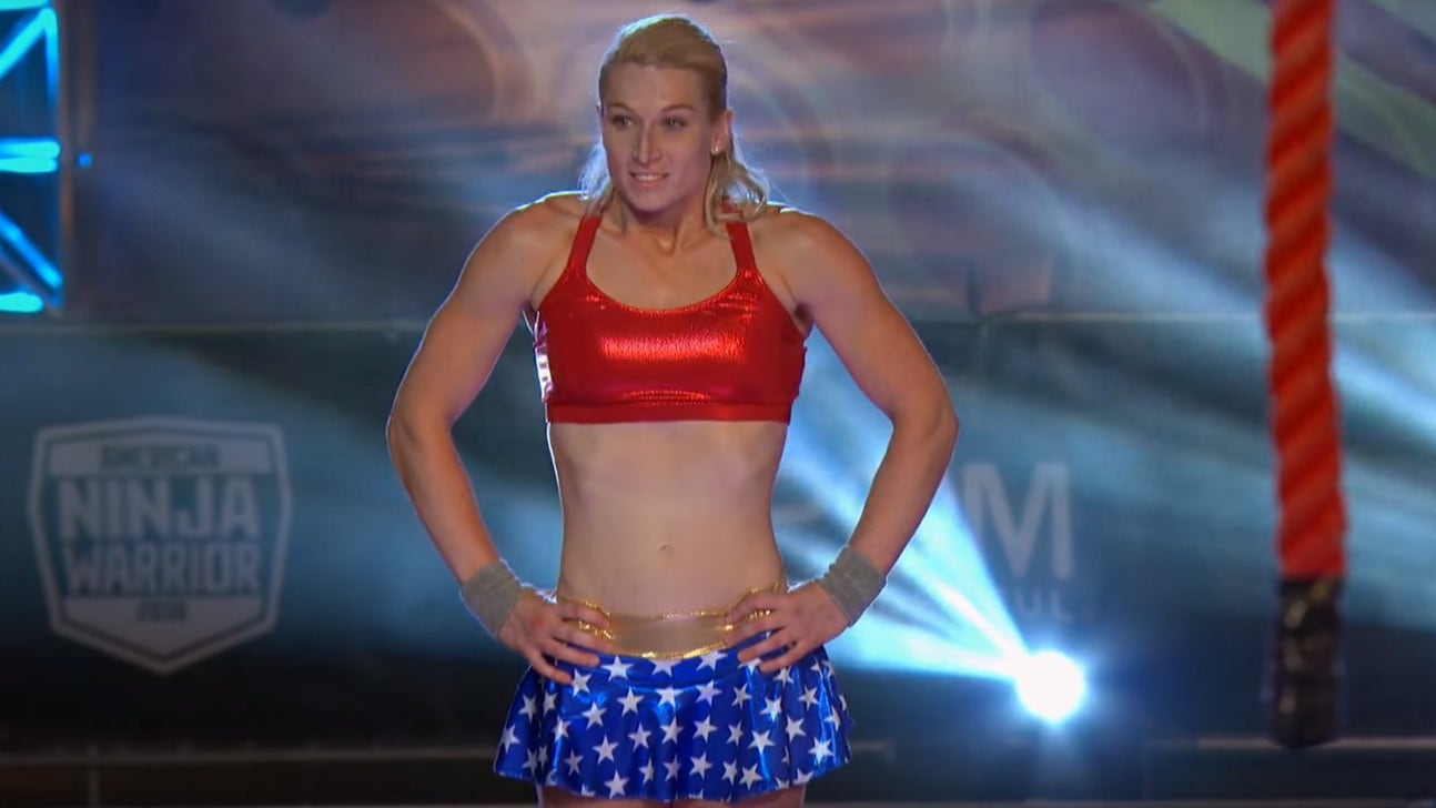 Watch 'Wonder Woman' Jessie Graff fly through the Ninja Warrior finals course