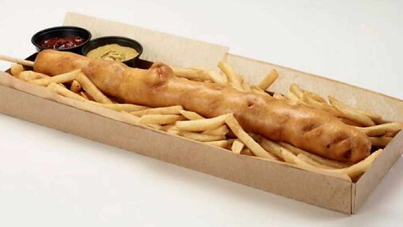 Hot dog! D-backs unveil 18-inch, deep-fried, bacon-stuffed monster