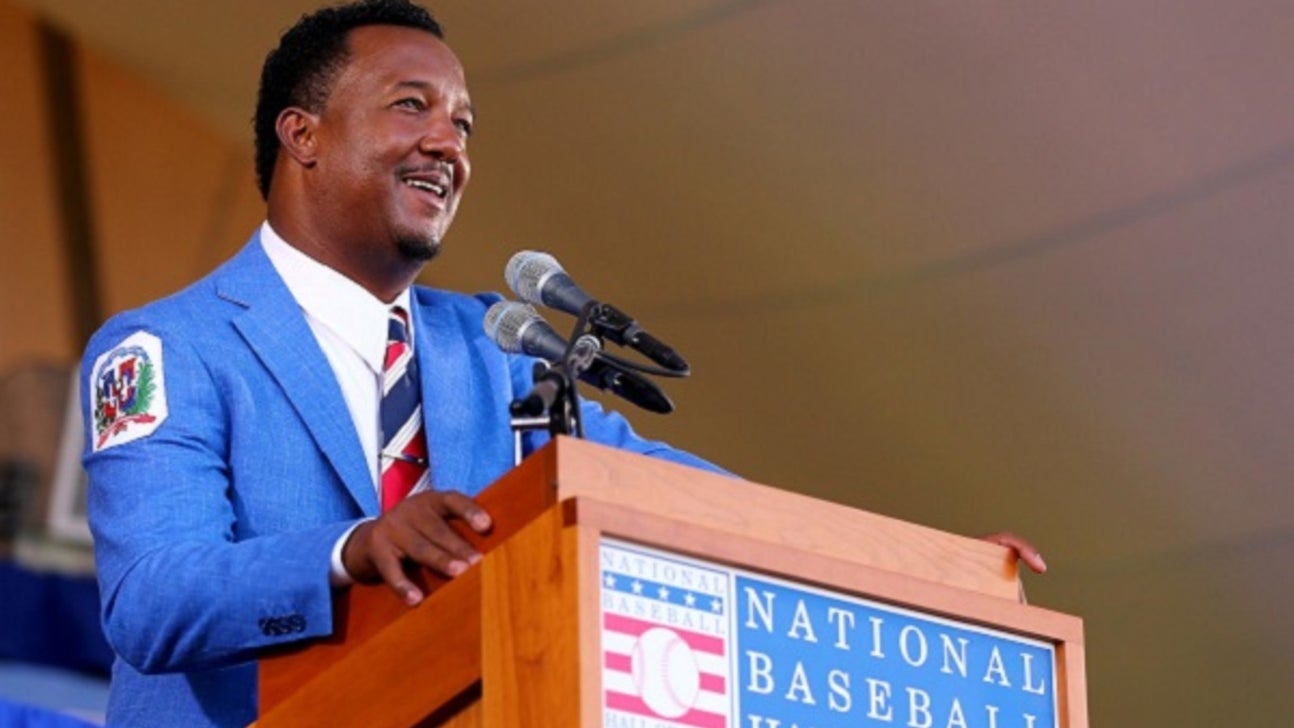 Pedro Martinez's Hall of Fame plaque features his Jheri curl