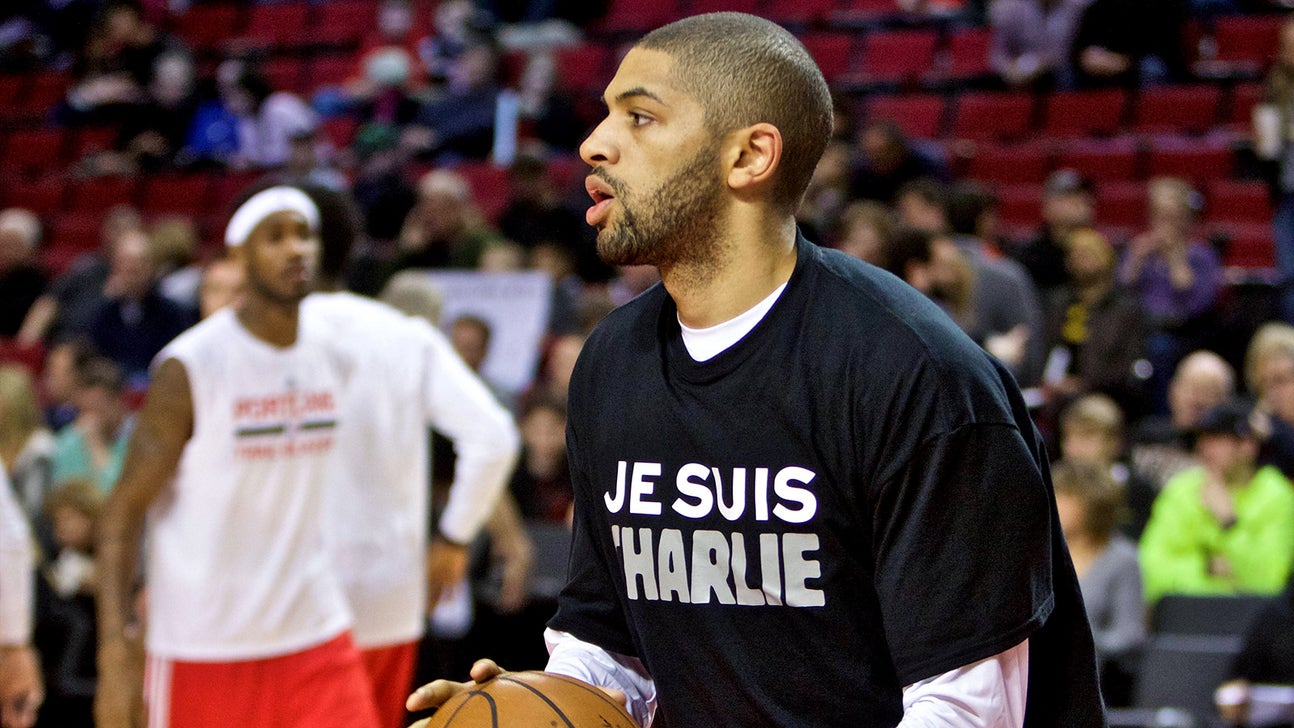 French-born Batum dons 'Je Suis Charlie' T-shirt before Blazers' game