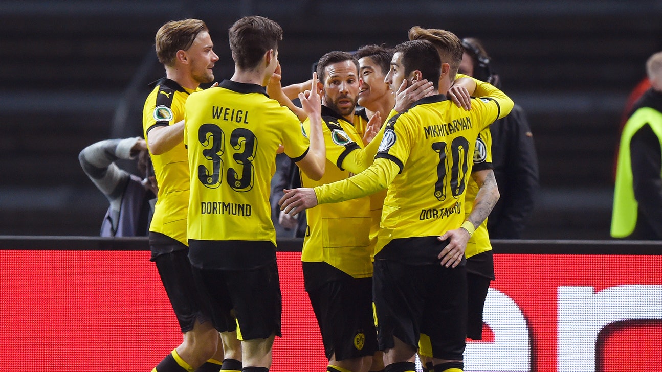Dortmund trounce Hertha Berlin to set up final date vs. Bayern Munich