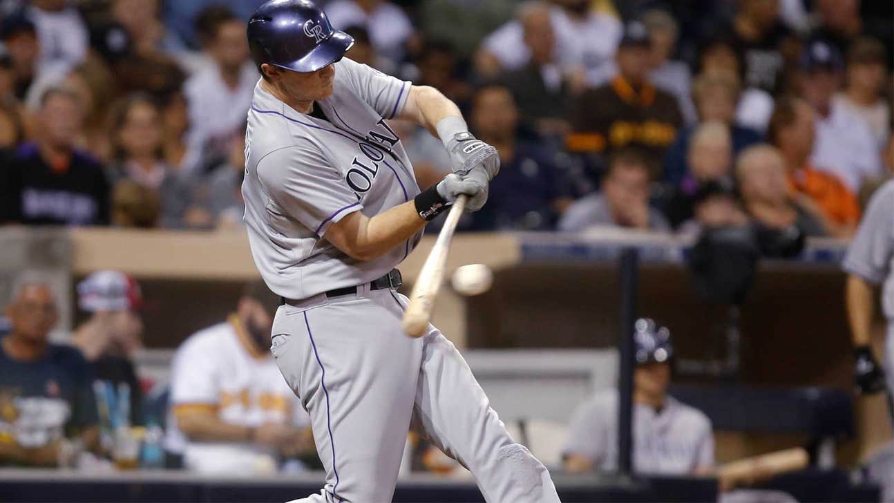 Stubbs' HR, Barnes' catch lift Rockies over Padres