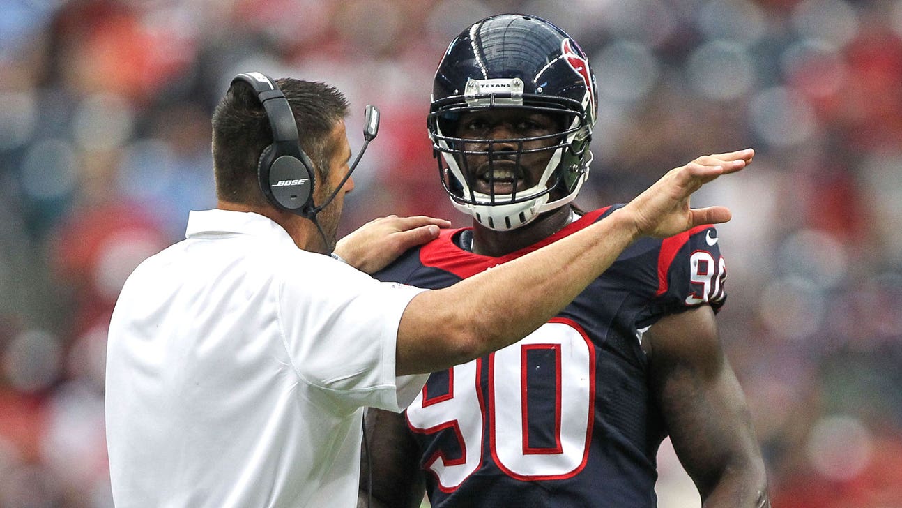 Houston LB coach sees improved attitude from Jadeveon Clowney